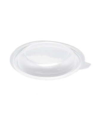 Couvercle plastique transparent pour bol plastique scellable noir et blanc 400 ml - par 100