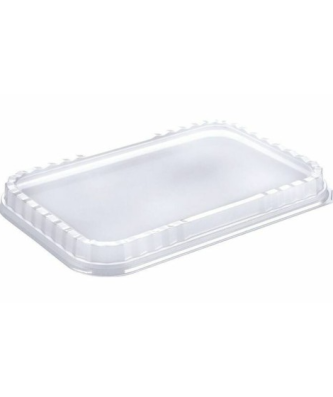 Couvercle plat plastique transparent clipsable pour barquette aluminium Ready2Cook 1920 ml - par 100