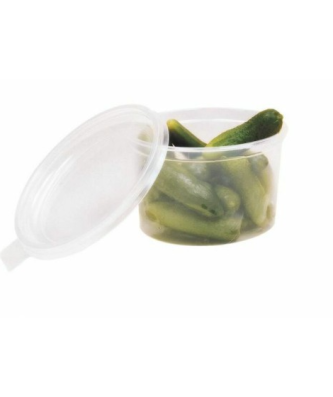 Couvercle pour pot plastique transparent renforcé 250 ml - par 1000