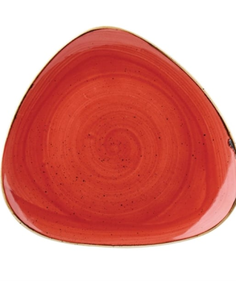 Assiettes triangulaires Churchill Stonecast Berry Red 229mm (Lot de 12)229