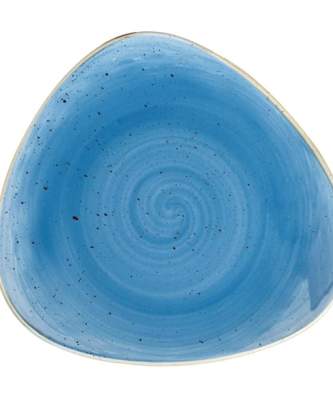 Assiettes triangulaires Churchill Stonecast Cornflower Blue 229mm (Lot de 12)