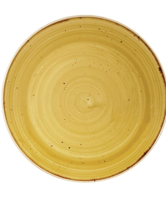 Assiettes rondes Churchill Stonecast Mustard Seed Yellow 220mm (Lot de 12)