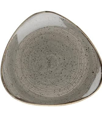 Assiettes triangulaires Churchill Stonecast Peppercorn Grey 305mm (Lot de 6)