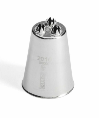 Douille à nid 3 trous (cannelée) en inox - à l'unité