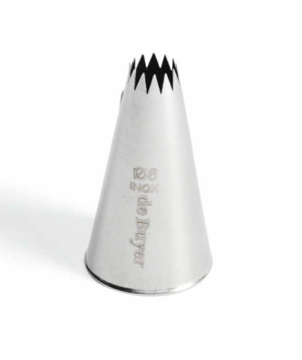 Douille à petit four 12 dents Ø 0,8 cm en inox - à l'unité