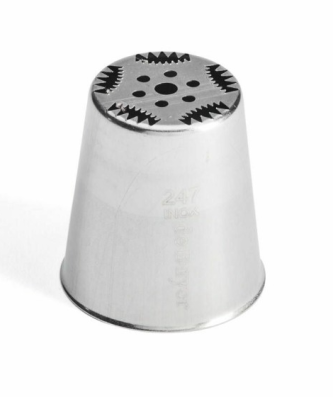 Douille russe à fleur (n°247) en inox - à l'unité