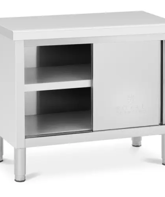 Meuble bas en inox - 100 x 50 cm - Capacité de 330 kg - Royal Catering