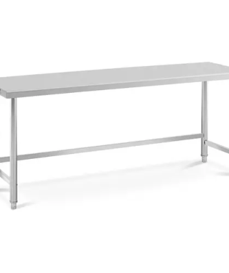 Table de travail inox - 200 x 60 cm - Capacité de 95 kg - Royal Catering
