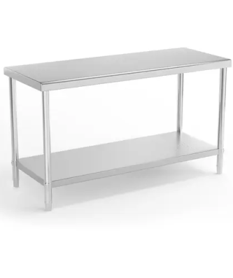 Table de travail en inox - 150 x 60 cm - Capacité de charge de 230 kg