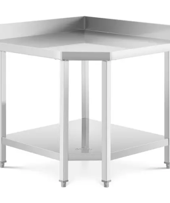 Table de travail en angle inox - 90 x 70 cm - Capacité de 300 kg