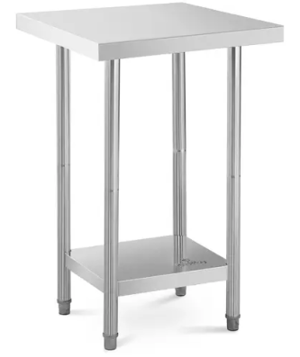 Table de travail inox - 61 x 61 cm - Royal Catering - Capacité de 480 kg