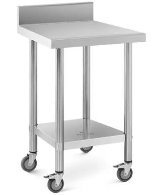 Table de travail - 60 x 60 cm - Avec rebord - Capacité de 120 kg - Royal Catering