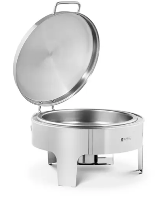 Chafing dish rond - Royal Catering - 5,8 l - 1 bruleur