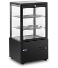 Vitrine réfrigérée - 58 l - Royal Catering - 3 niveaux - Noir - Verrouillable