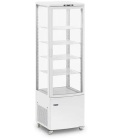 Vitrine réfrigérée - 238 l - 5 niveaux - 4 roulettes - Coloris blanc