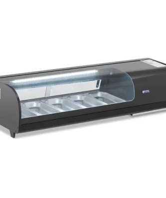 Vitrine sushi - réfrigérée - 52 L - GN 5 × 1/3 - Éclairage - Royal Catering