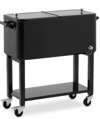 Glacière à roulettes - 76 l - Ouvre-bouteille - Boîte amovible