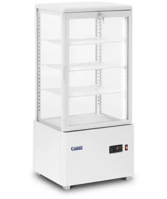 Vitrine réfrigérée - 78 l - Royal Catering - 4 niveaux - Blanc - Verrouillable