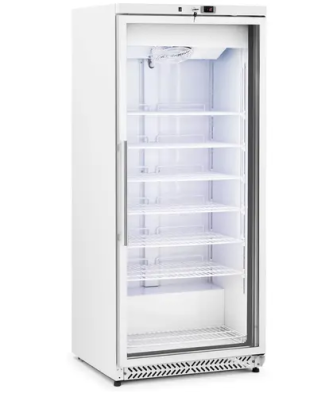 Congélateur armoire - 580 l - Royal Catering - Porte en verre - Noir - Réfrigérant R290