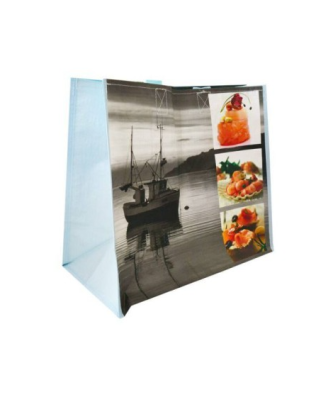 Sac réutilisable polypropylène tissé "Poissonnerie" 35 x 10 + 10 x 40 cm - par 100