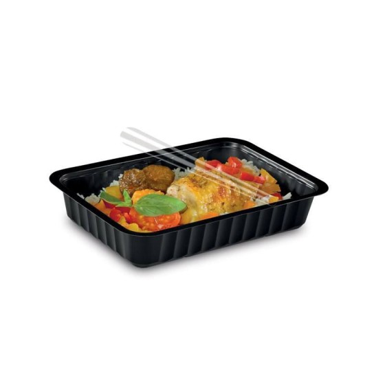 Barquette plastique noire scellable 1000 ml - par 100