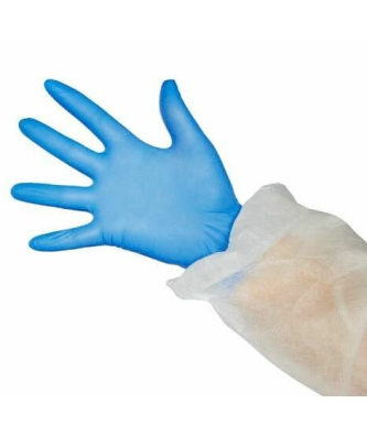 Gants nitrile bleus non poudrés taille L (8/9) - par 100