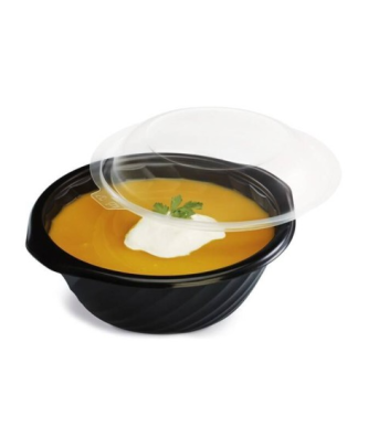 Bol plastique scellable noir 400 ml - par 600