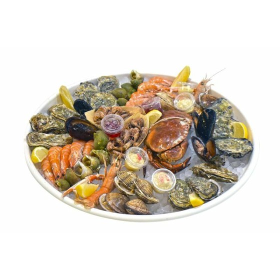 Plateau de fruits de mer en bagasse Ø 50 cm - par 50