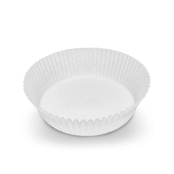 Caissette plissée ronde blanche 8,9 x 3 cm (n°1209) - par 1000