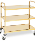 Charriot de service - 3 plateaux - Royal Catering - 240 kg max. - Plateaux : 89,5 x 49,5 cm