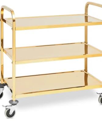 Charriot de service - 3 plateaux - Royal Catering - 240 kg max. - Plateaux : 89,5 x 49,5 cm