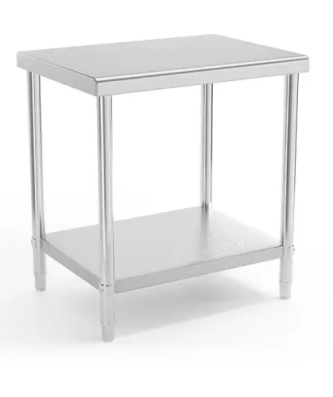 Table de travail en inox - 80 x 60 cm - Capacité de charge de 190 kg