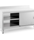 Meuble bas inox - 150 x 60 x 85 cm - Dosseret - Capacité de 600 kg
