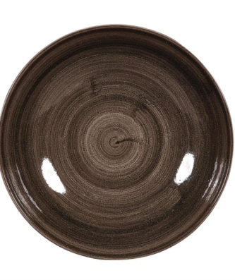 Assiettes avec rebord Churchill Stonecast Patina Black 217mm (Lot de 12)
