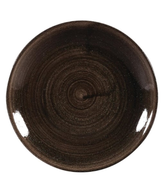 Assiettes avec rebord Churchill Stonecast Patina Black 217mm (Lot de 12)