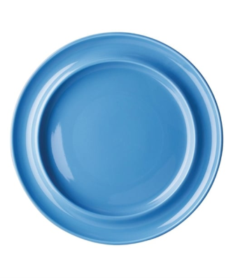 Assiettes bord surélevé Heritage Olympia bleues 253mm (lot de 4)