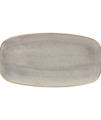 Assiettes oblongues Churchill Stonecast Peppercorn Grey 189 x 355mm (Lot de 6)