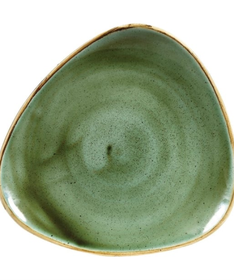 Assiettes triangulaires Churchill Stonecast Samphire Green 229mm (Lot de 12)