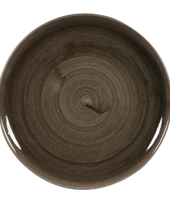 Assiettes avec rebord Churchill Stonecast Patina Evolve Iron Black 324mm (Lot de 6)