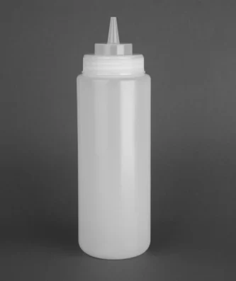 Distributeur de sauce à col large Vogue 909ml transparent