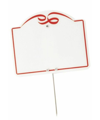Étiquette prix à pique "Cordon Rouge" 10,6 x 8,7 cm - par 10