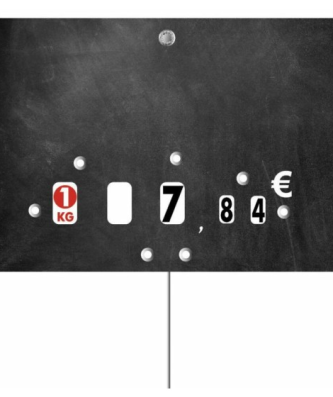 Étiquette prix à pique et à tournette "Maestria" 12 x 8 cm - par 10