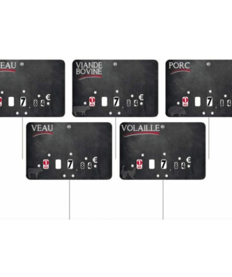 Étiquette prix à pique et à tournette pour volaille "Maestria" 12 x 8 cm - par 10