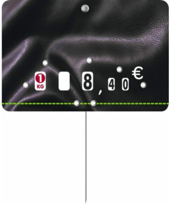 Étiquette prix à pique et à tournette "Presto" 12 x 8 cm - par 10