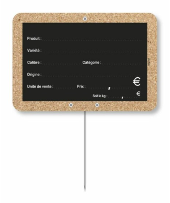 Étiquette prix à pique "Nature" 15 x 10 cm - par 10