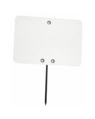 Étiquette prix à pique vierge blanche 12 x 8 cm - par 10