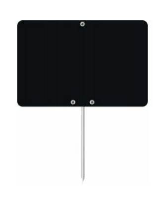 Étiquette prix à pique vierge noire 10 x 7 cm - par 10