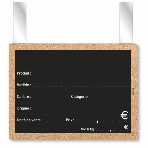 Étiquette prix ardoise à pattes 15 x 10 cm - par 10