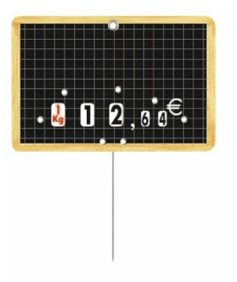 Étiquette prix ardoise à pique "Écolière" 10,5 x 7 cm - par 10
