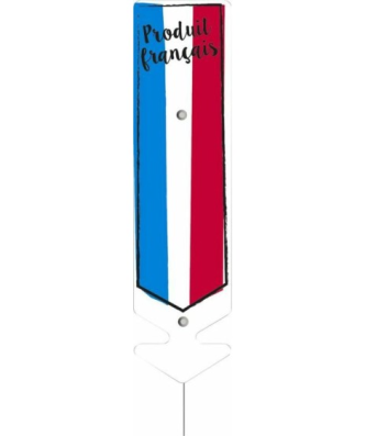 Étiquette prix flèche à pique "Produit Français" 22 cm - par 5